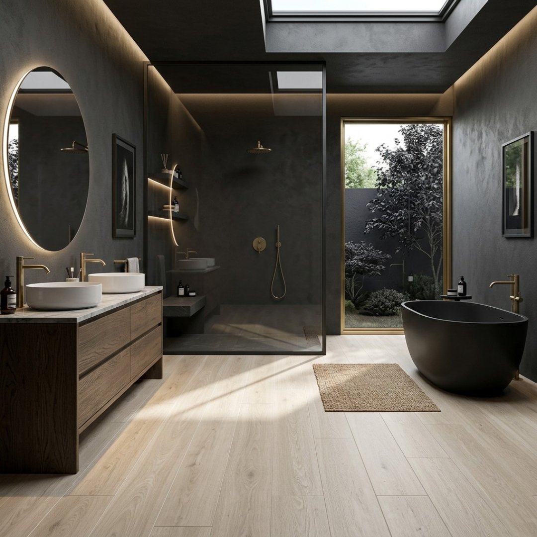 KJ - Mordic Wood  Ash Wooden Bathroom Tiles - My Home Studio